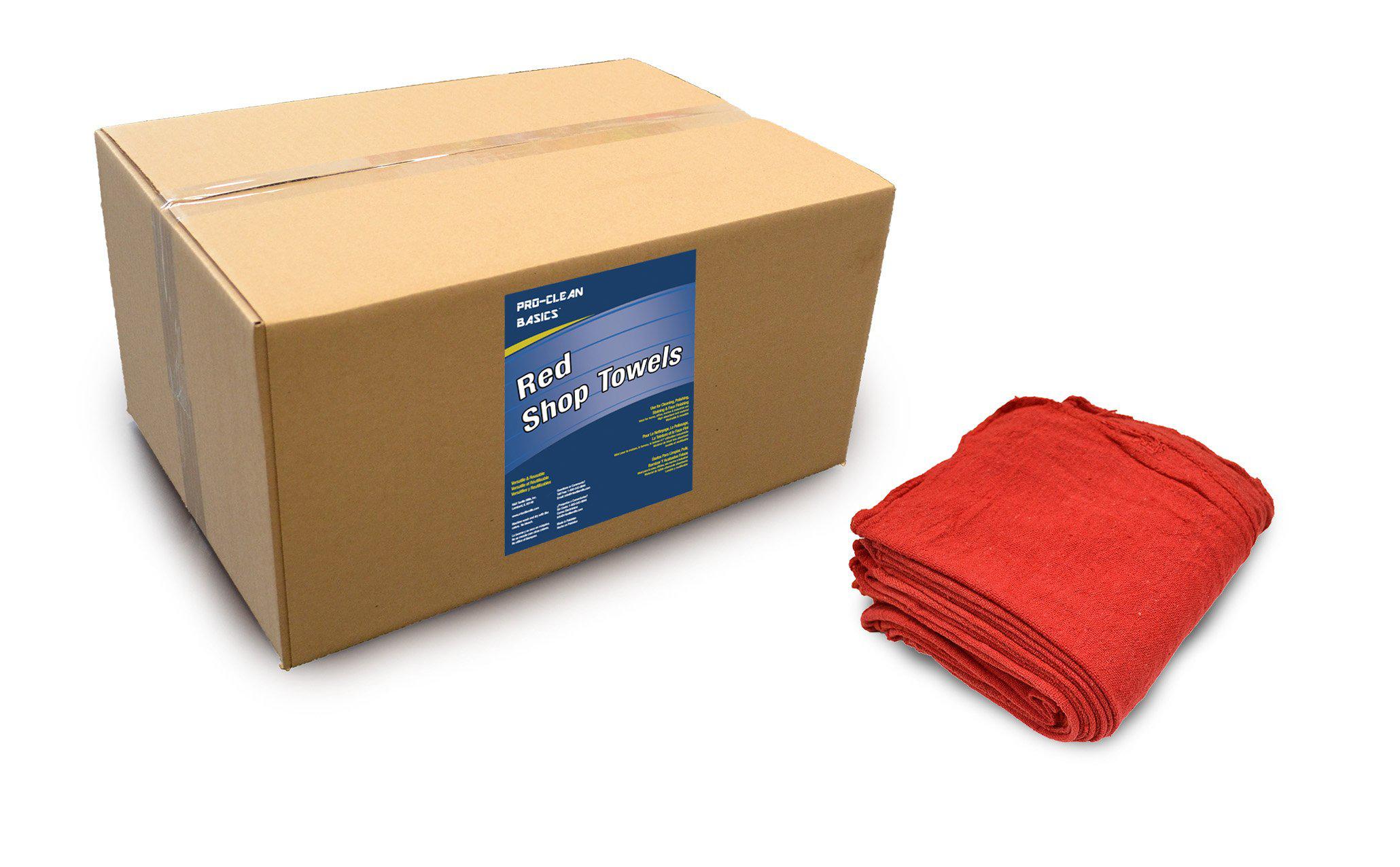 Wholesale Red Shop Towels 50 Lb. Box New