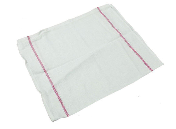 Red Stripe Herringbone Towel