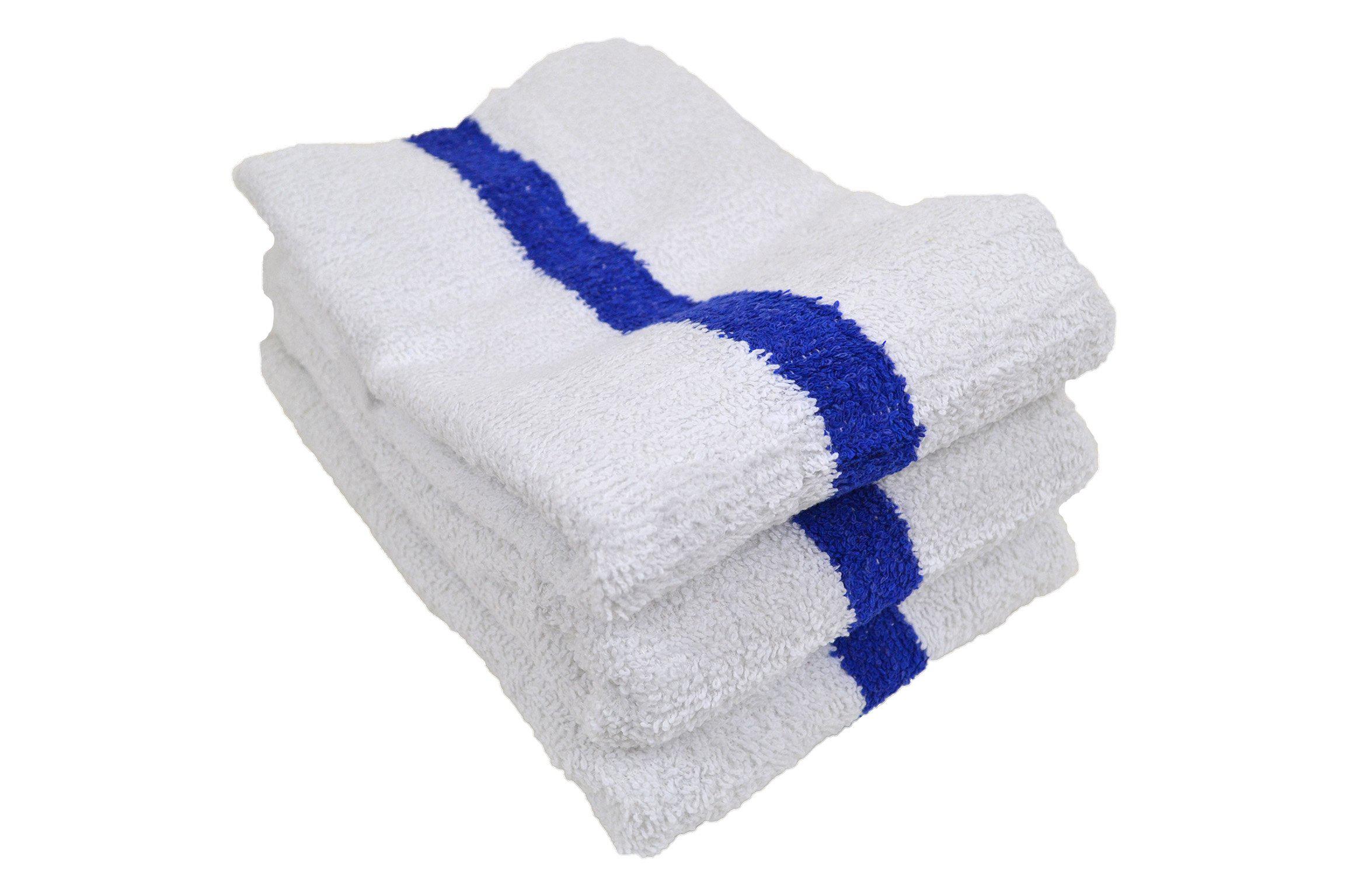 Value Blue Center Stripe Towel