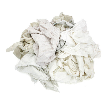 Pro-Clean Basics Reclaimed: Recycled/Reclaimed White T-Shirt Rags