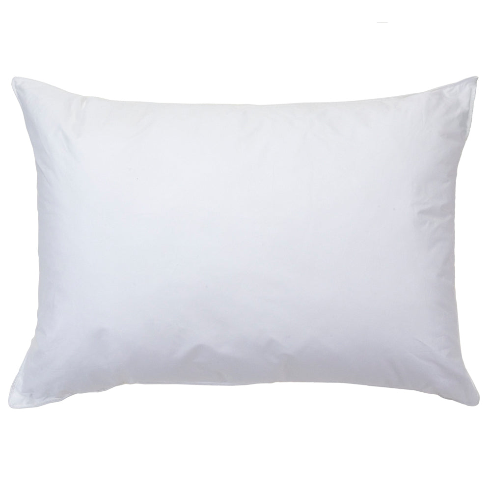 White microdenier gel  fiber pillow